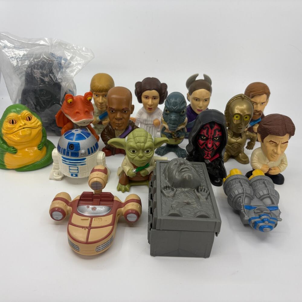 Star Wars Burger King 2005 Toy Lot Of 17 Episode III Figures Untested